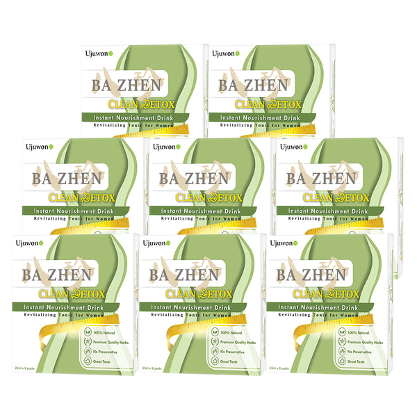 【Bundle of 8】Ujuwon Ba Zhen Clean Detox Instant Nourishment Drink 8s x 8 + Free Garcinia Complex 30s