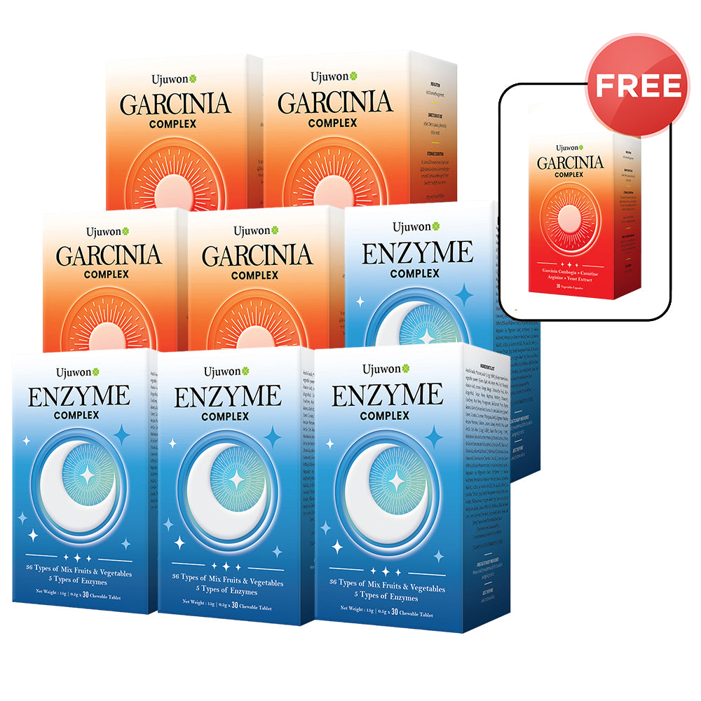 【Bundle of 8】Ujuwon Enzyme Complex 30s x 4 Boxes + Garcinia Complex 30s x 4 Boxes + Free Garcinia Complex 30s